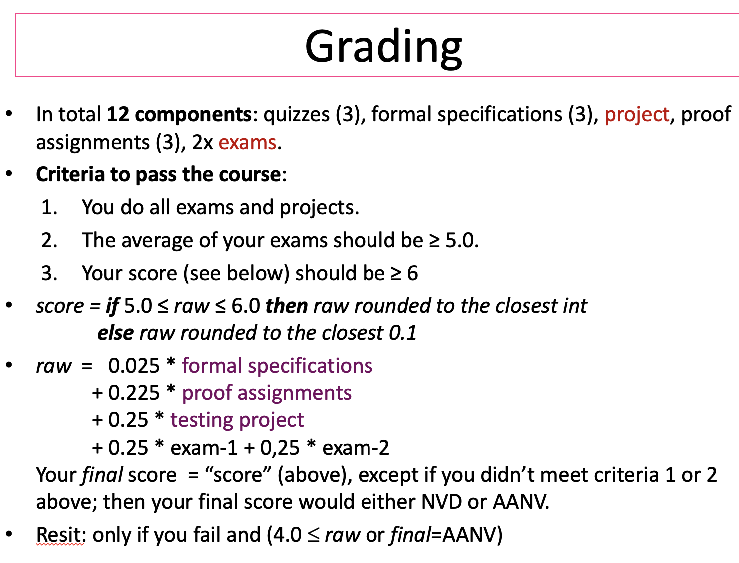 grading formula